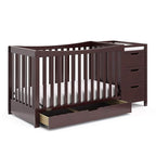 Graco Remi 4-In-1 Convertible Crib & Changer With Drawer (Espresso) – GREENGUARD Gold Certified, Crib And Changing-Table Combo, Includes Changing Pad, Converts To Toddler Bed, Full-Size Bed