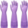 FMP Brands 3/6/12/60 Pairs 15 Inch Extra Long Rubber Dishwashing Gloves - Non-Slip for Cleaning, Kitchen, Bathroom, Gardening