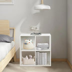 PACHIRA E-Commerce Wooden Storage Cubes Bookcase, Unit Shelf, Closet Cabinet, Organizer Rack in Living Room, Bedroom, Study, 4 Cube, White