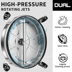 16.5" Pressure Washer Surface Cleaner with 4 Wheels - Stainless Steel Surface Cleaner for Pressure Washer Attachment for Concrete, Driveway, Patio, Sidewalk, Deck and Daily Washing - PWS16.5