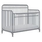 Little Seeds Ivy 3-in-1 Convertible Metal Crib, Dove Gray