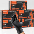 ANBOSON 10 Mil Heavy Duty Industrial Nitrile Gloves, Black Medium 500 Count | 500 Ct Diamond Texture, Disposable Latex Free Rubber Gloves for Auto Repair,Workshop,Warehouses,Chemical Handling Industrial
