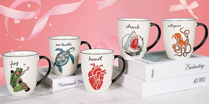 Ceramicfor Octopus Heat Changing Coffee Mug Cool Color Changing Mug Christmas Birthday Gifts for Men Women