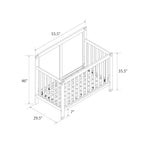 Baby Relax Miles 5-in-1 Convertible Crib, Nursery Furniture, Classic White