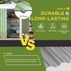 AECOJOY 5' x 3' Outdoor Storage Shed, Small 3x5 Metal Sheds & Outdoor Storage Clearance with Lockable Door, Utility and Tool Storage Cabinet Garden Shed for Backyard, Patio, Outside use in Green
