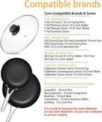 10 Inch Pan Lid - Tempered Glass Lids for Frying Pan, Skillets & Pots | Clear Universal Cookware & Bakeware Lids with Heat Resistant Handle