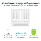 DaVinci Otto 3-in-1 Convertible Mini Crib with 4" Mattress in White, Greenguard Gold Certified