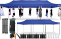 COBIZI 10x30 Pop Up Canopy Without Sidewall,Heavy Duty Canopy UPF 50+ All Season Wind Waterproof Commercial Outdoor Wedding Party Tents for Parties Canopy Gazebo with Roller Bag(10 x 30 ft Dark Blue)