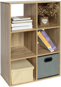 PACHIRA E-Commerce US 6 Cube Storage Organizer Unit Shelf, Closet Cabinet, Bookshelf File Organizer Rack in Living Room, Bedroom, Study,OAK