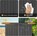Outdoor Storage Box - Lockable Waterproof UV-Resistant Resin Deck Box for Patio Cushions, Garden Tools, Pool Accessories, Black/Grey, 45/180 Gallon (Black, 45 Gallon)