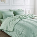 ENJOHOS Sage Green Full Size Comforter Set Boho Bedding Full for Teen Girls, 3 PCS Tufted Comforter with Pom Pom Design for All Season Lightweight Soft Microfiber Comforter with 2 Pillow Cases
