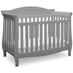 Delta Children Lancaster 4-in-1 Convertible Baby Crib & 3 Drawer Dresser with Changing Top, Grey
