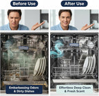Dishwasher Cleaner Tablets | Eliminates Limescale, Grease & Odors | Septic Safe, Fragrance-Free, Plastic-Free | Deep Clean & Maintain All Dishwashers