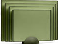 SMIRLY Plastic Cutting Board Set with Holder 4 Pieces, Non-Slip Dishwasher Safe Chopping Boards for Kitchen, Green