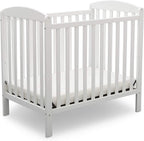 Delta Children Emery Mini Convertible Baby Crib & Twinkle Stars 3-Inch Waterproof Mini Crib Mattress, Bianca White