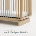 Storkcraft Santorini Deluxe 5-in-1 Convertible Crib with Bonus Toddler Guardrail (Driftwood) – GREENGUARD Gold Certified, Toddler Guardrail Included in Box, Fits Standard Crib Mattress