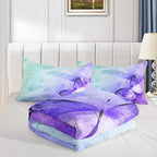 Butterfly Comforter Queen Size,Watercolor Butterfly Kids Comforter Set,3Pcs Bedding Set Printed Comforter with 2 Pillowcases,Down Alternative,Soft and Lightweight,for All Seasons
