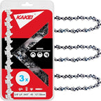 KAKEI Dewalt Chainsaw Chain 12 Inch 3/8" LP Pitch .043" Gauge 45 Drive Links Fits Dewalt 20V DCCS620, Milwaukee M18 FUEL, Kobalt 1224, WG350/ 380, LCS1240 - DWO1DT612, R45 (3 Chains) - Semi Chisel