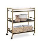 Delta Children Jade Changing Table/Cart, Ebony Melamine/Bronze