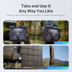 Renogy 200W Portable Solar Panel Blanket, 25% High Efficiency N-Type Foldable Solar Charger for Power Station, Lightweight 8-Fold Space Save, USB-A Type-C Output, For Camping, RV, Pickup Truck, Marine