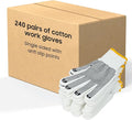 Unisex white cotton polyester knittedsafety gloves,suitable for gardening,warehouse,cooking work-12/36/240 pairs