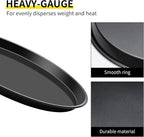 Yomvzake Cookie Cake Pan, 11 Inch Round Cake Pan Giant Shollow Cookie Pan Round Cookie Sheet Black Carbon Steel Tray Pan for Christmas Baking