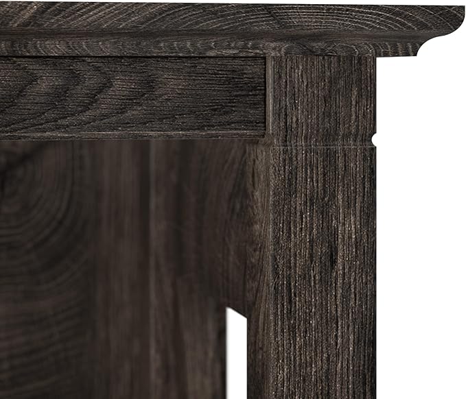 Bush Furniture Key West Tall 5 Shelf Bookcase in Dark Gray Hickory