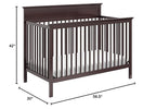 Storkcraft Carmel 5-in-1 Convertible Crib (Espresso) - GREENGUARD Gold Certified, Converts to Toddler Bed & Full-Size Bed, Fits Standard Full-Size Crib Mattress, 4 Adjustable Mattress Heights
