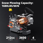21-Inch 212cc Gas Snow Blower, Single-Stage Snow Thrower with Recoil Start, 180° Adjustable Chute, 21" Clearing Width, 8-in Wheels, Lightweight Snow Removal for Driveway & Sidewalks