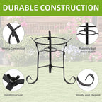 VOREEN 10" Gazing Ball Stand, Metal Gazing Globe Stand for 8-12 Inch Garden Gazing Globe, Outdoor Décor Garden Yard Accessories, Black