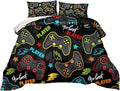 Gaming Comforter for Boys Teen,Game Contoller Bedding Set for Boys Kids,Down Alternative Comforter for All Season,Gamer Home Decor for Boys Comforter Set (Comforter-Game25, Queen)