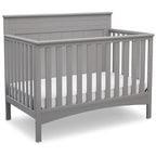 Delta Children Fancy 4-in-1 Convertible Crib and 6 Drawer Dresser Bundle, Grey