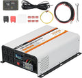 2000W Pure Sine Wave Inverter 12V DC to 120V AC Converter for Vehicles Boat Camping Outdoor Solar System, 2000 Watt Power Inverter with LCD Display, Remote Controller, USB Port, 4 AC Outlets