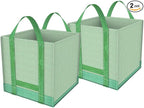 32 Gallons Reusable Garden Waste Bags, Yard Waste Bags, Lawn/Leaf Bags, Heavy Duty Gardening Bags, Integrated Reinforced Handle, Suitable for Collecting Leaves, Pruning Bushes(2-Pack 32Gallons)