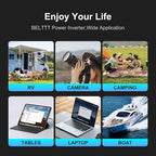 BELTTT 300W Inverter 12V to 110V, 600W Peak Car Power Inverter Dc to Ac Converter for Vehicles, Car Adapter for Plug with 2 AC Outlets, 4 USB Ports and Smart LCD Display, Car Charger for Laptop
