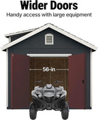 Handy Home Products Designer 12x10 Wooden Storage Shed with Dormer, Windows, and Floor Kit- Paint and Shingles not Included