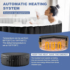 NAIZEA Inflatable Hot Tub - Outdoor Hot Tubs 2 to 4 Person, Portable Blow Up Spa Square Portable Hot Tub, 120 Soothing Bubble Air Jets, Cover, 2 Filter, 240 Gallon(71" X 71" X25")