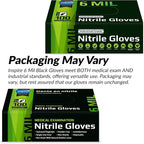 Inspire Black Nitrile Gloves HEAVY DUTY 6 Mil Nitrile Chemical Resistant Medical Cooking Cleaning Disposable Black Gloves