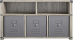 Little Seeds Nova Bedroom Grey Storage Bench, Gray Oak