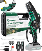 Saker Mini Chainsaw with Auto Oiler|6 Inch Chainsaws[2025 Upgraded]|Mini Cordless Electric Chain Saw|Small Handheld Portable Chainsaw Battery Powered for Tree Trimmer and Garden 2 Batteries+3 Chains