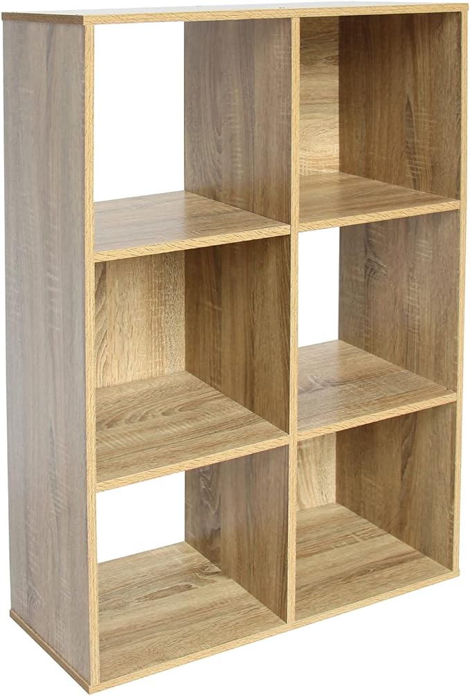 PACHIRA E-Commerce US 6 Cube Storage Organizer Unit Shelf, Closet Cabinet, Bookshelf File Organizer Rack in Living Room, Bedroom, Study,OAK