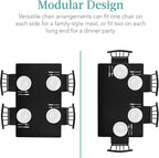 Best Choice Products 5-Piece Metal and Wood Indoor Modern Rectangular Dining Table Furniture Set for Kitchen, Dining Room, Dinette, Breakfast Nook w/ 4 Chairs - Black