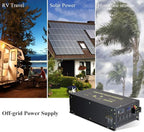 WZRELB 8000W 12V AC to 120V DC Pure Sine Wave Solar Power Inverter - RV, Camping, Solar System