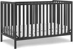 Delta Children Heartland 4-in-1 Convertible Crib, Black
