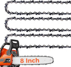 8 Inch Chainsaw Chain 3/8" LP Pitch, 050" Gauge, 33 Drive Links 3 Pack Low-Kickback Replacement Chain for Craftsman, Worx, Ryobi, Echo, Poulan and More -S33 (91YNP-6)