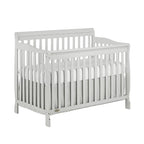 Ashton 4-In-1 Convertible Crib In Grey, Greenguard Gold, JPMA Certified, Non-Toxic Finishes, Features 4 Mattress Height Settings, Made Of Solid Pinewood