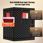 Smartmak 2 Person Portable Sauna Box with Infrared 660nm Red Light Therapy Lamp for Home Relaxation, Large Full Body Sauna Tent, 185°F1500W High Power Hot Air Heating Saunas Spa Pod, 2 Folding Chairs