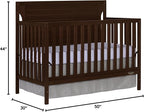 Cape Cod 5-in-1 Convertible Crib in Espresso, Greenguard Gold Certified, 55x30x44.5 Inch (Pack of 1)