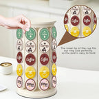 K Cup Holder, Coffee Pod Storage Carousel Holder Organizer Compatible with 40 Keurig K-Cup Pods, Home or Office Kitchen Counter Organizer(White)