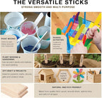 Apremont 500 Piece Large Jumbo Wooden Craft Sticks (6" x 3/4"), Premium Natural Organic Wood for Waxing, Craft Project, Tongue Depressor, Popsicle, Ice Cream Stick,Woodcraft, Paint Stirrer and Art